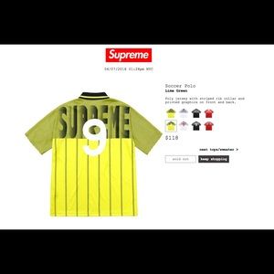 supreme soccer polo
